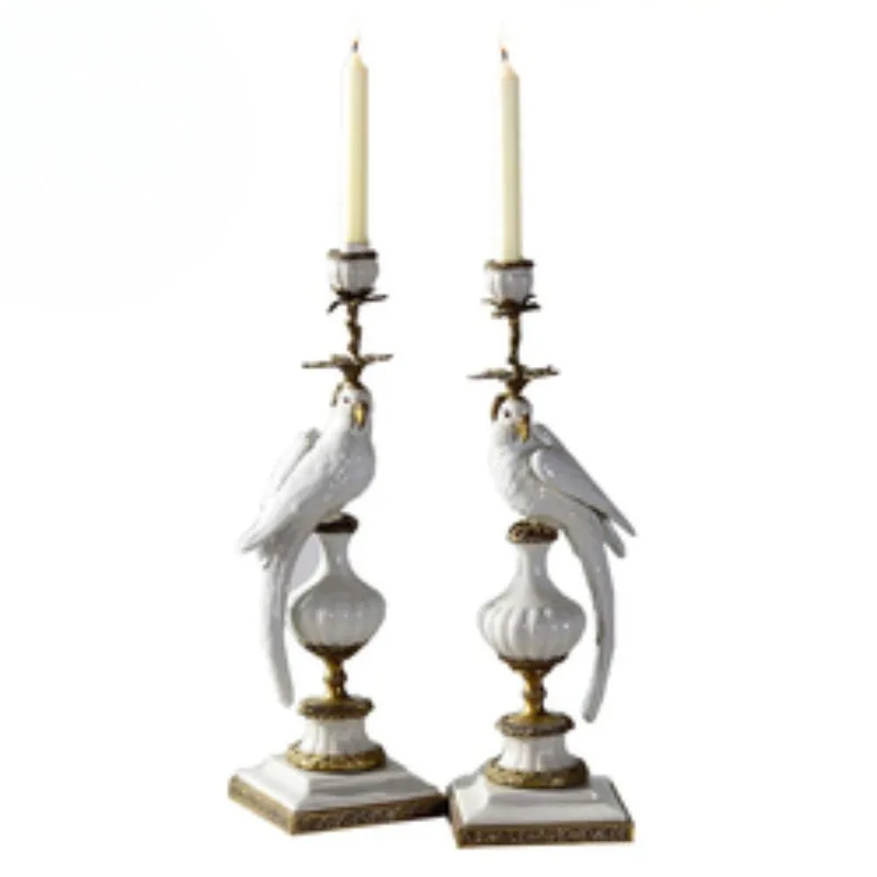 Antique Candle Holders Interior Decorations Birds Candlestick Home Decor Living Room