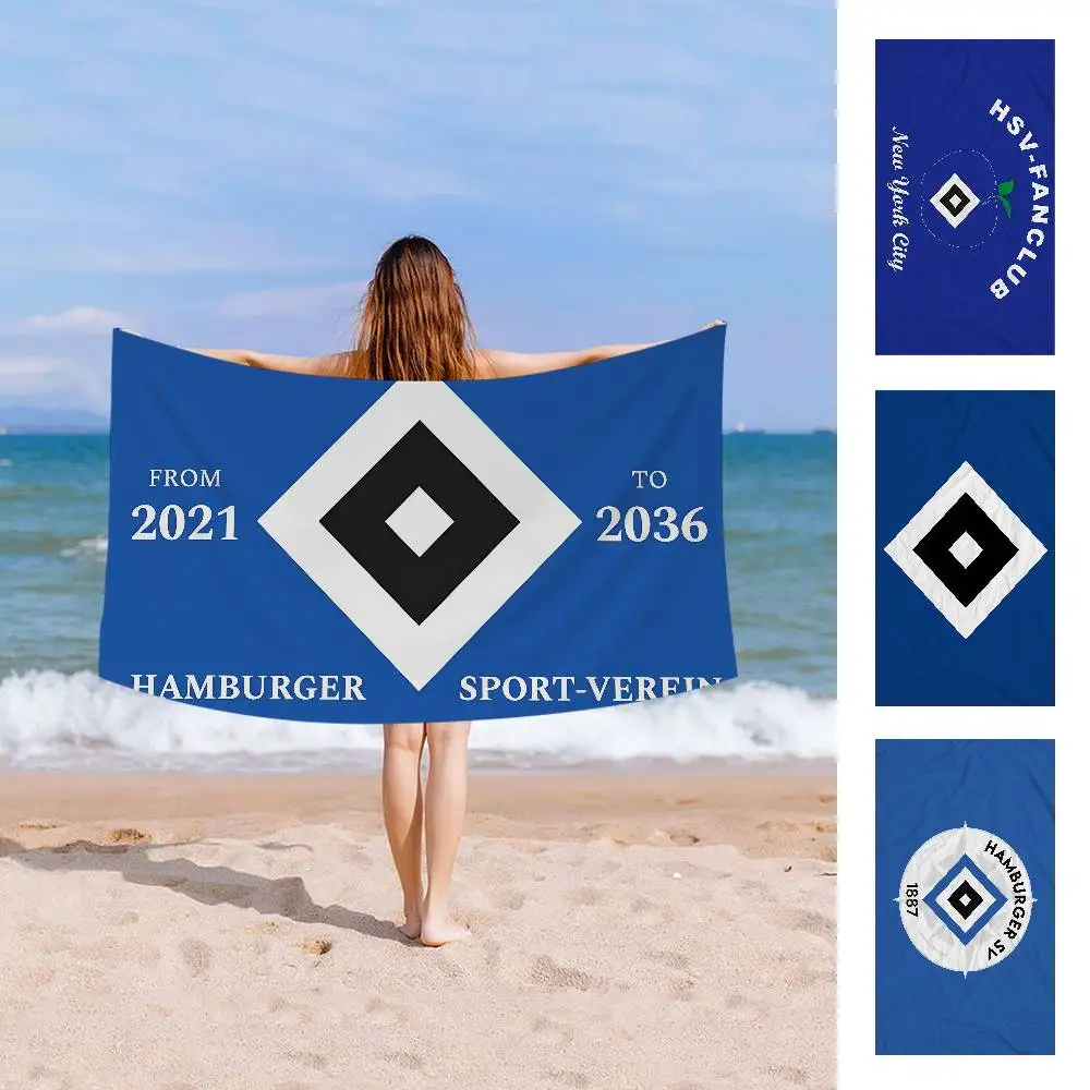 Toalha de Praia H-Hamburger-r SV Colorida para Meninas, Toalhas de Banho de Microfibra de Secagem Rápida, Personalizadas, Sem Areia, para Praia, Yoga, Spa, Academia e Piscina