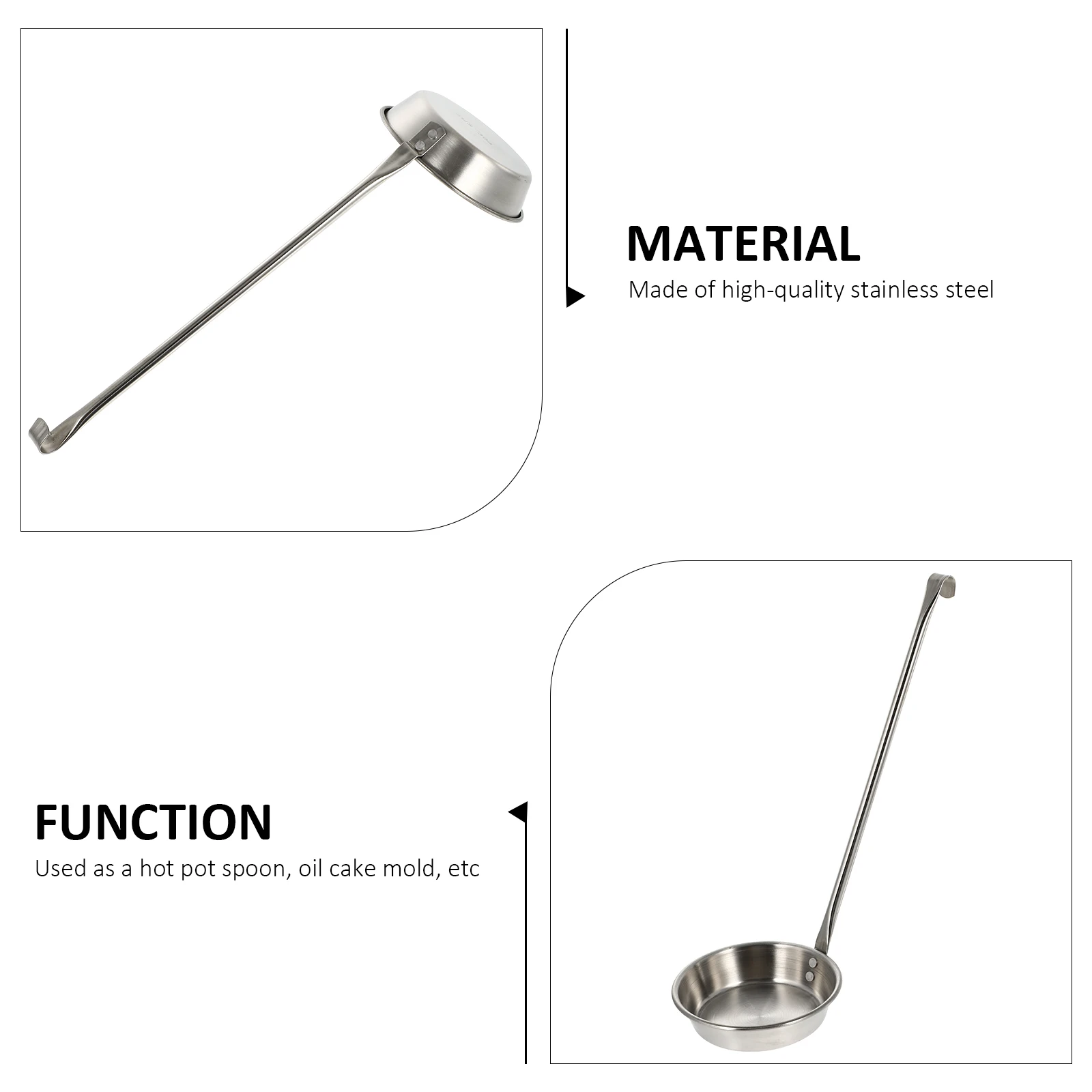 

1 pc Sturdy Fried Snack Deep Frying Kitchen Tool Oil Dumpling Mold Handle Frying Mould Silver Home Kitchen Gadgets Household