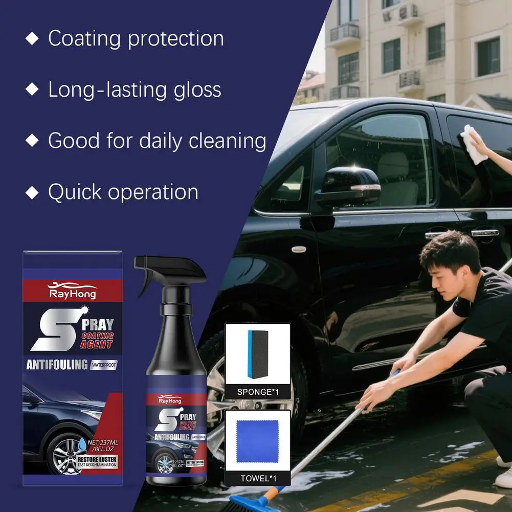 2025 Upgrade Multi-Functional Car Spray,Coating Agent Spray Multi-Functional Coating Renewal Agen 3 In 1 Car Gloss Spray