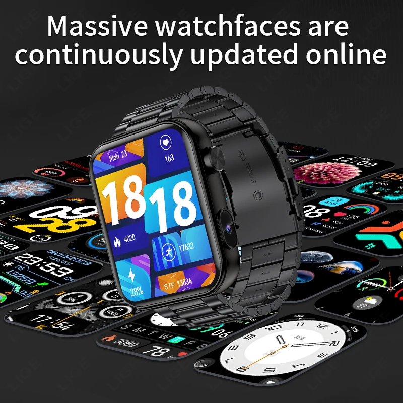 ساعة ذكية جديدة مع كاميرا تسجيل فيديو مزامنة كاميرا الهاتف ذاكرة كبيرة ديناميكية فيديو الطلب الموسيقى بلوتوث دعوة Smartwatch 2025