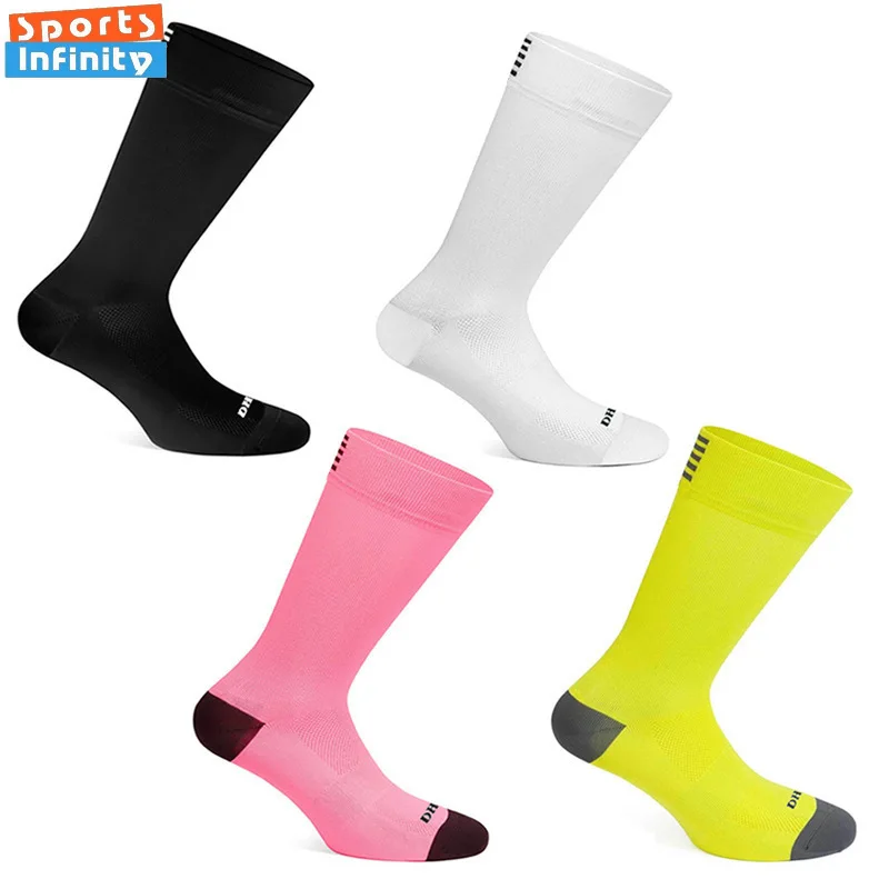 New Fashion Cycling Socks Compression Breathable Quick Drying Running Socks for Men and Women Sports Socks for Tennis Basketball