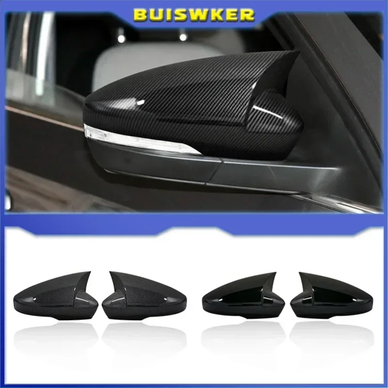 For US Skoda Octavia 2013-2019 For VW T-ROC 2017-2019 Car Rearview Side Mirror Cover Wing Cap Exterior Door Case Trim Sticker