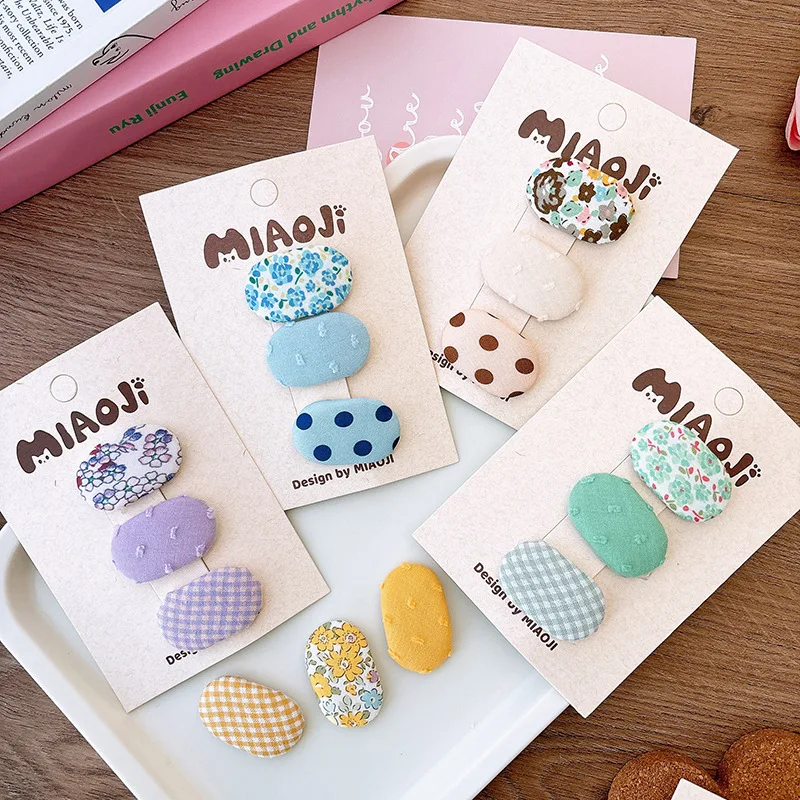 korean-version-fabric-oval-children's-bb-clip-cute-floral-girl-bangs-hairpin-baby-hair-accessories-headgear