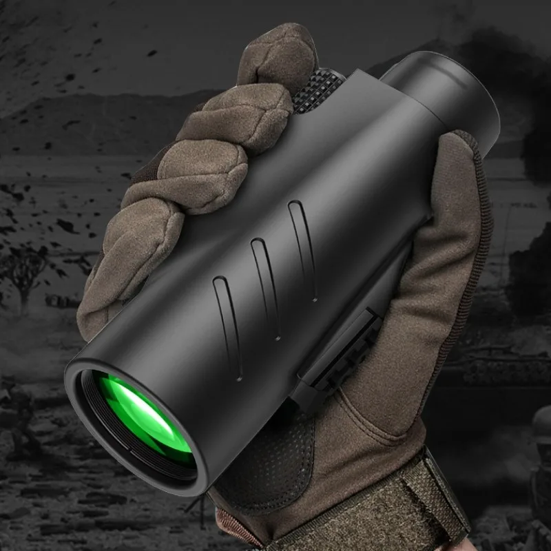 Outdoor Portable Monocular High-power Microscope High Definition Waterproof Adjustable FMC Coating Film Camping Monocular