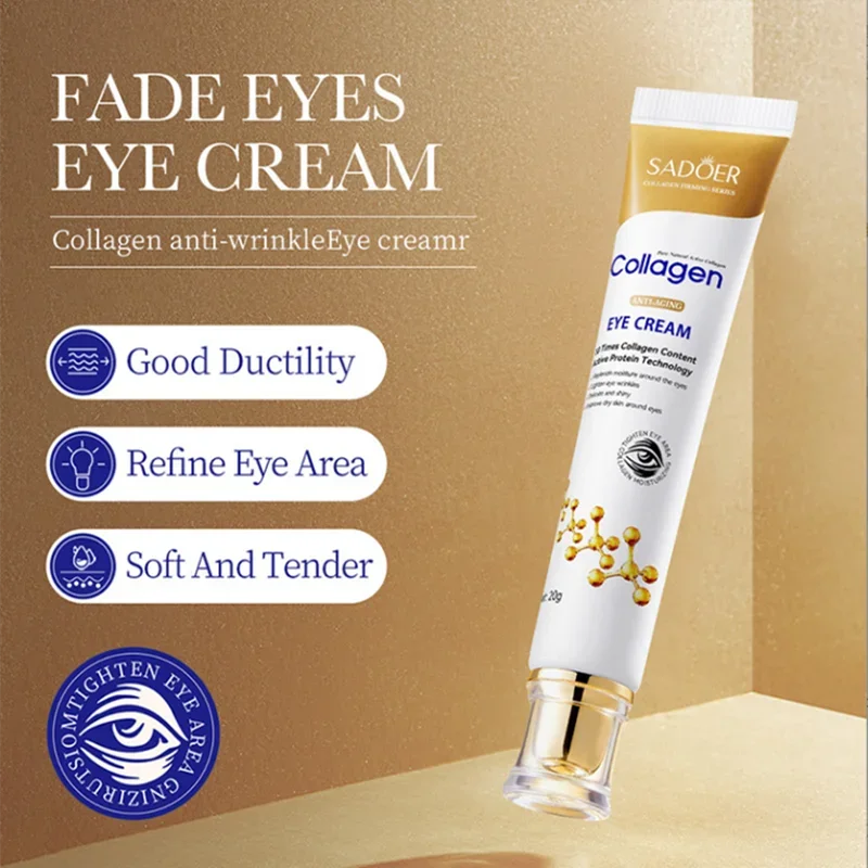 Collagen Eye Cream Instant Eye Bag Removal Dark Circle Removal Wrinkles Firming Skin Fade Fine Lines Hydrate Anti Puffiness New