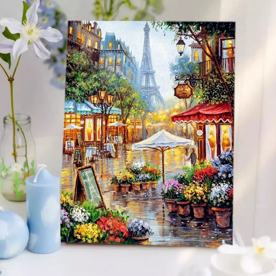 GATYZTORY Frame Oil Painting by Numbers Seascape DIY Paint By Numbers Canvas Painting Handpaint Kits Number Painting Gift