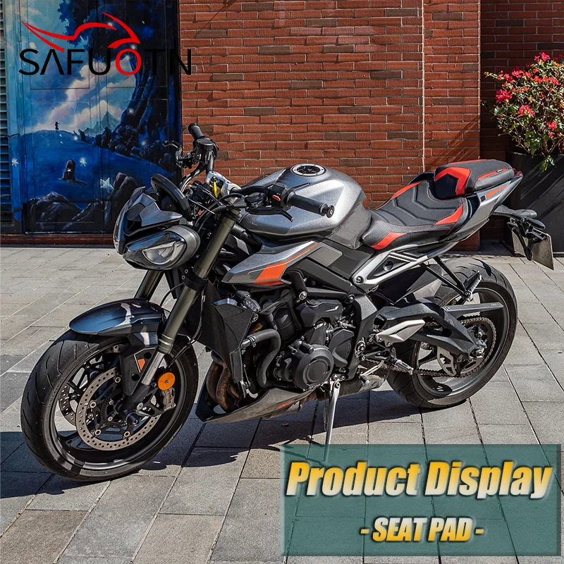 WOLFLINE Front or Rear Seat for Triumph Street Triple 765R 765RS 2023-2025 Driver or Passenger Seat Cushion for Daily Commute