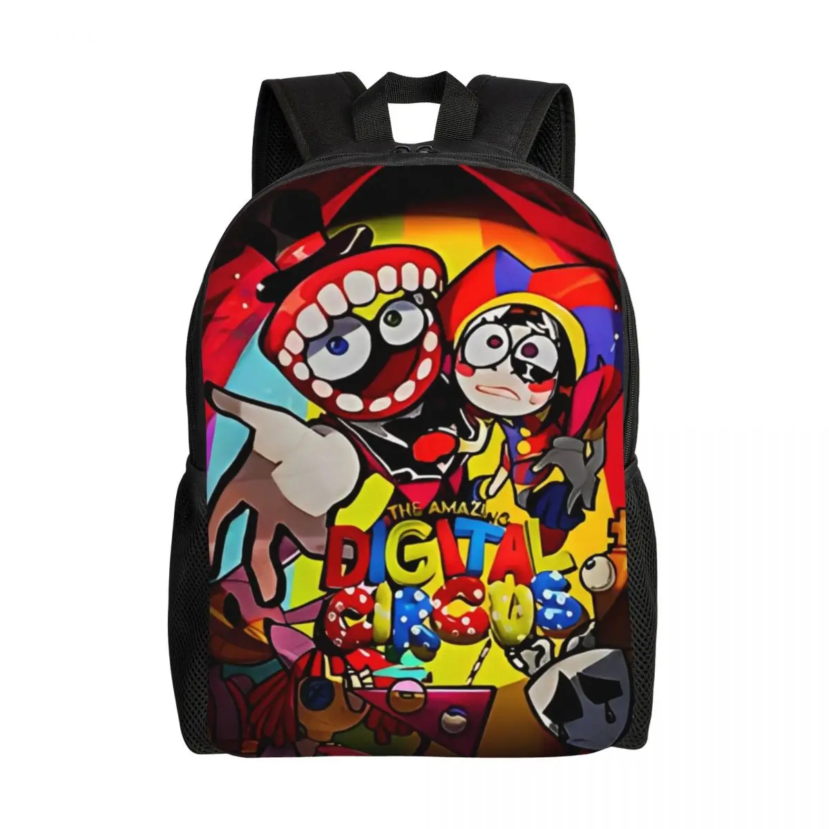 The Amazing Digital Circus Backpack Boy Girl Polyester Trekking Backpacks Large Kawaii High School Bags Rucksack