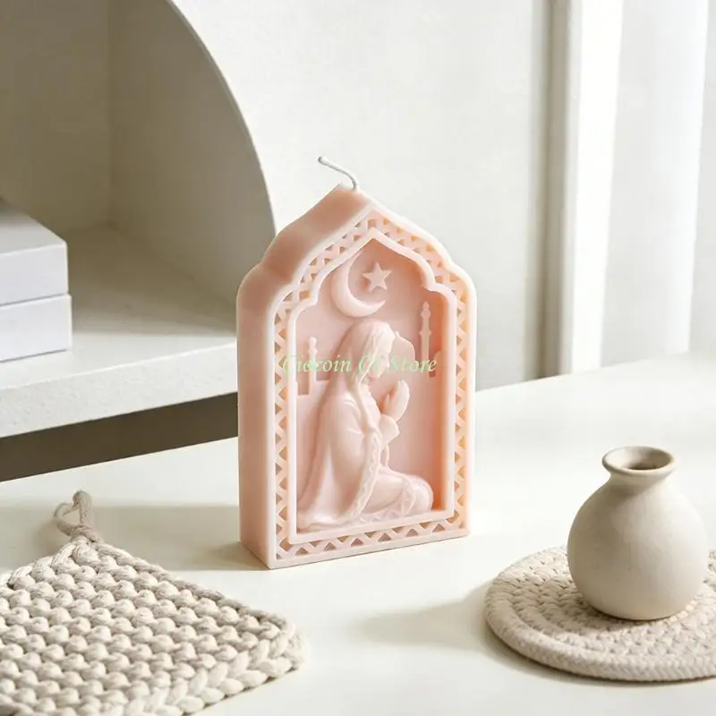 X90F Middle Eastern Star Moon Silicone Mould For Crafting And Decorative Items