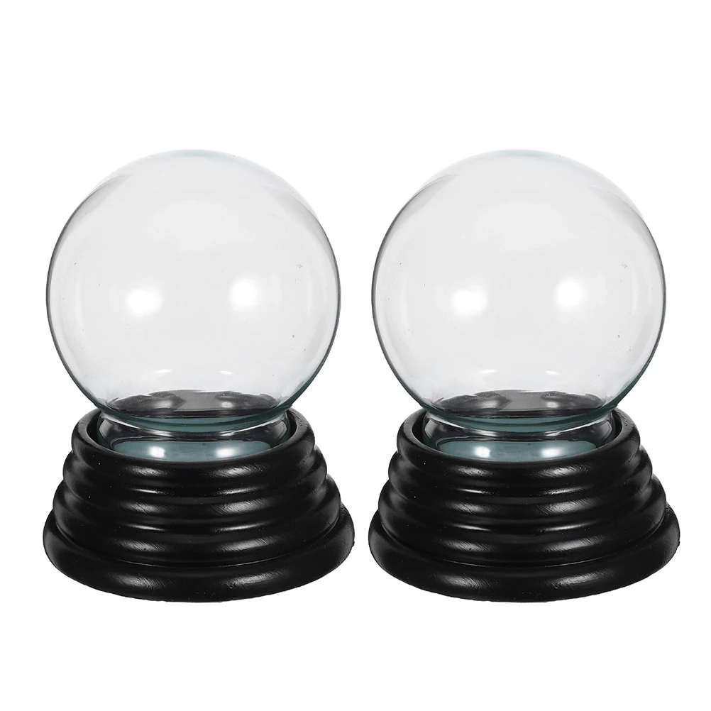 

2pcs Clear Globes Fillable Water Jars Empty Diy Craft Home Christmas Holiday Decoration Replacement Dome Transparent Bubbles