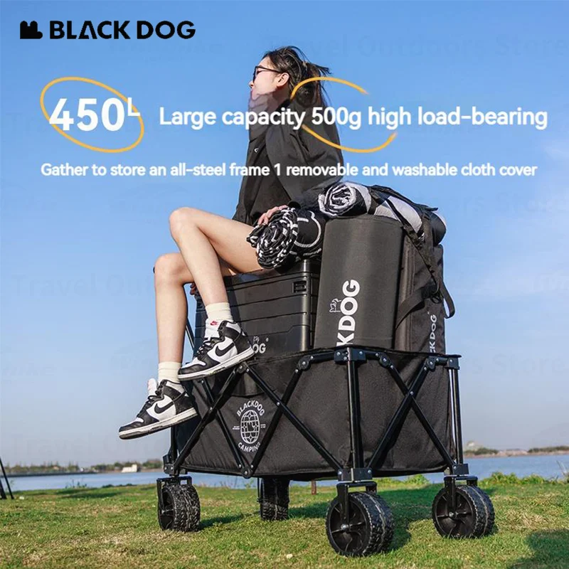 

Naturehike Camping Trailer Trolley Cart equipment Foldable Wagon Large Outdoor Glamping Capacity supplies multitool Storage Box