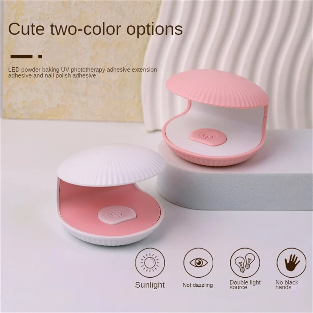 Mini portatile Shell Nail Lamp Machine White USB ricarica fototerapia luci Single Finger UV LED Nail Dryer Nails Art Tools