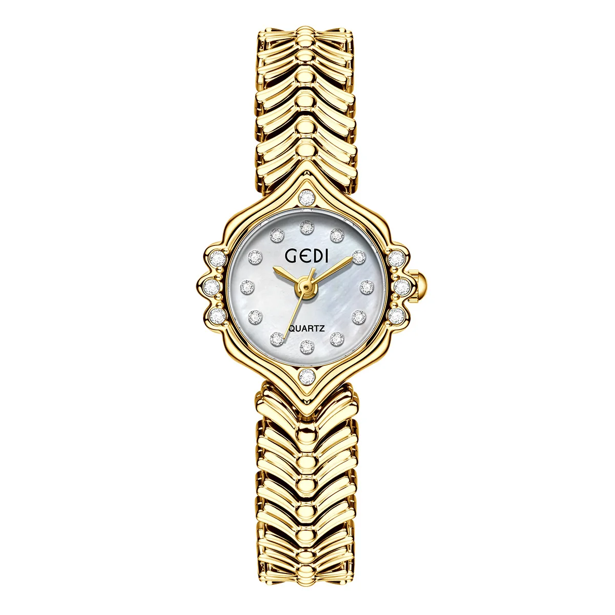 女性腕時計ダイヤモンドマザーパール小麦耳フィッシュテールブレスレットライト高級ハイエンド防水レディースファッションクォーツ腕時計