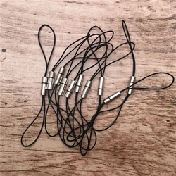 Metal Mobile Phone Lanyard Mini Nylon Rope Small Finger Ring Lanyard USB Lanyard