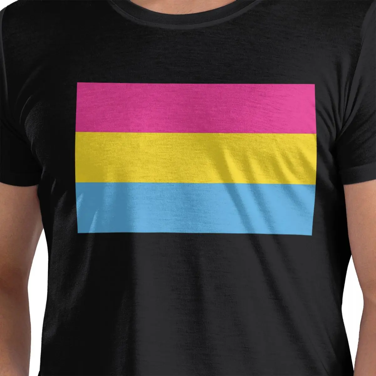 

Футболка из 100% хлопка с флагом пансексуальной гордости, мужские модные футболки, мужские футболки с круглым вырезом и коротким рукавом, S-6XL