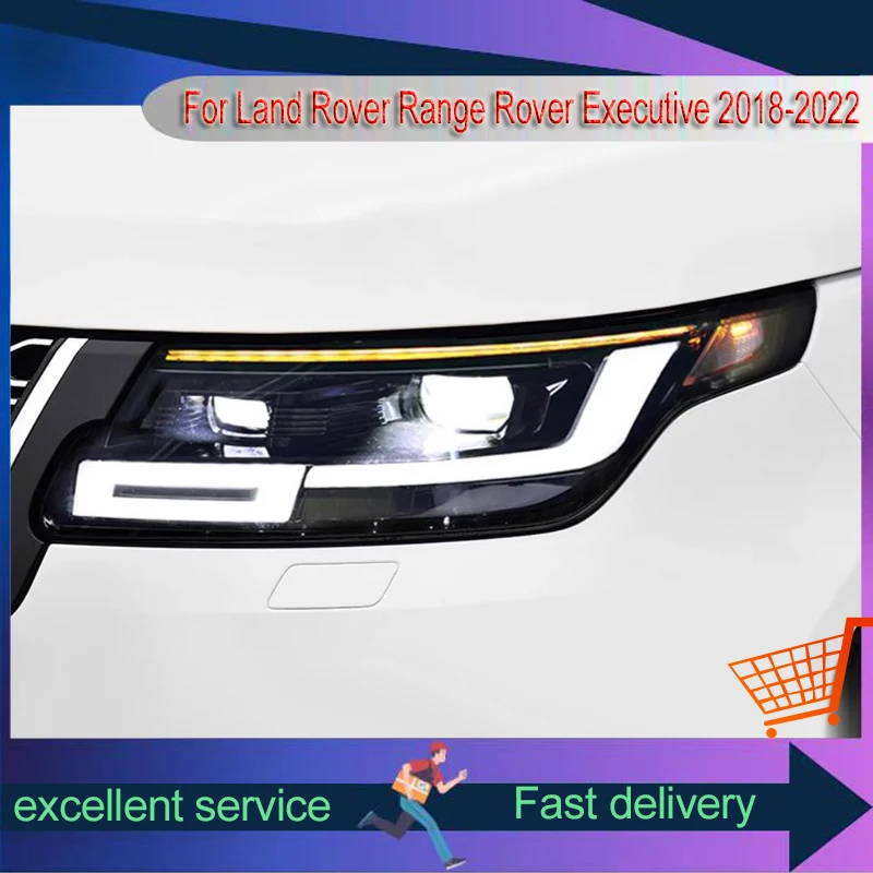 Car Accessories For Land Rover 2018-2022 Range Rover Executive Front DRL Head Lamp LED Projector Lens Headlights Vehicles Auto