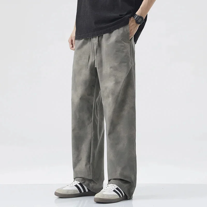 

Летние грязные брюки десантник американские свободные широкие брюки японский ретро повседневный мужской контроль