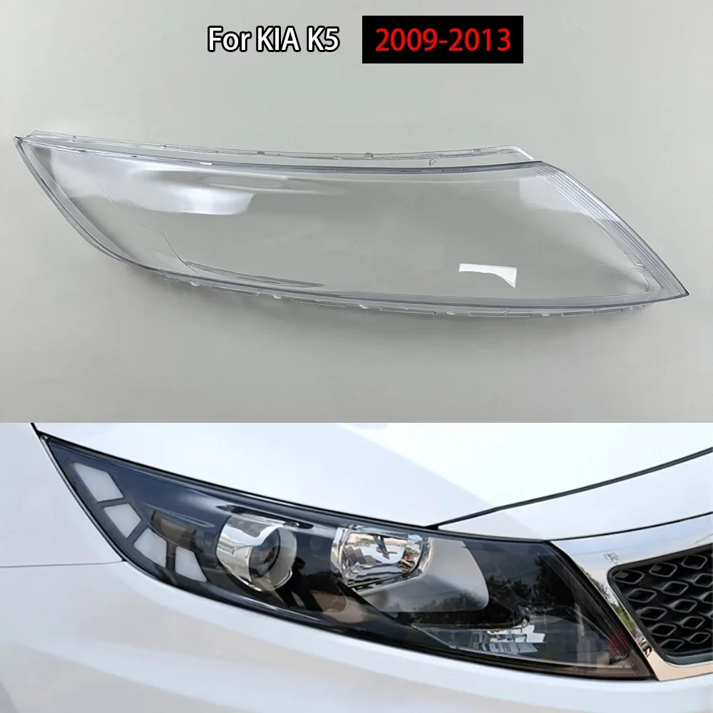 

For KIA K5 2009-2013 Front Headlamps Cover Lens Headlights Shade Transparent Lampshade Plexiglass Shell Replace Housing