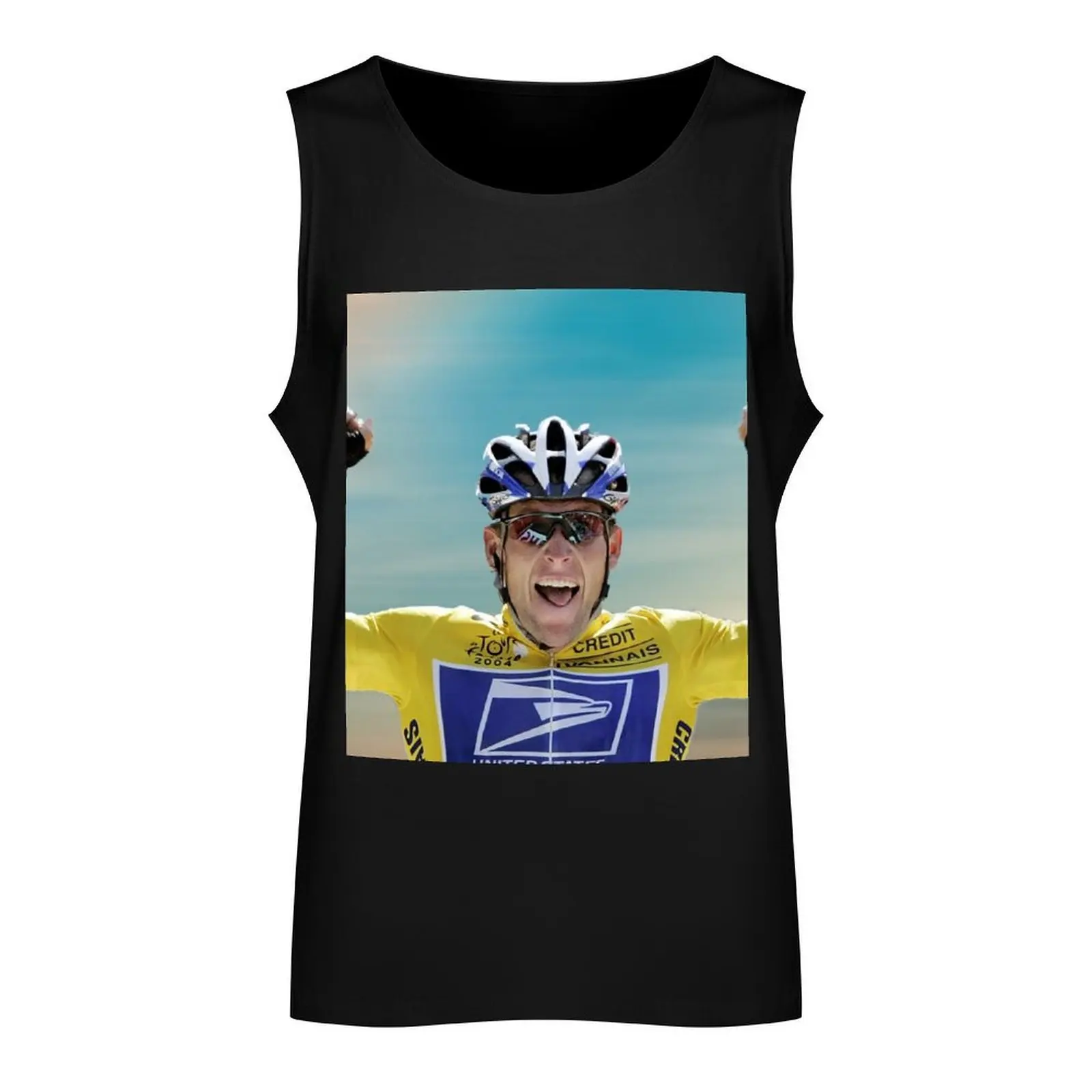 Lance Armstrong Tank Top gym clothing Vest muscular man T-shirt sports