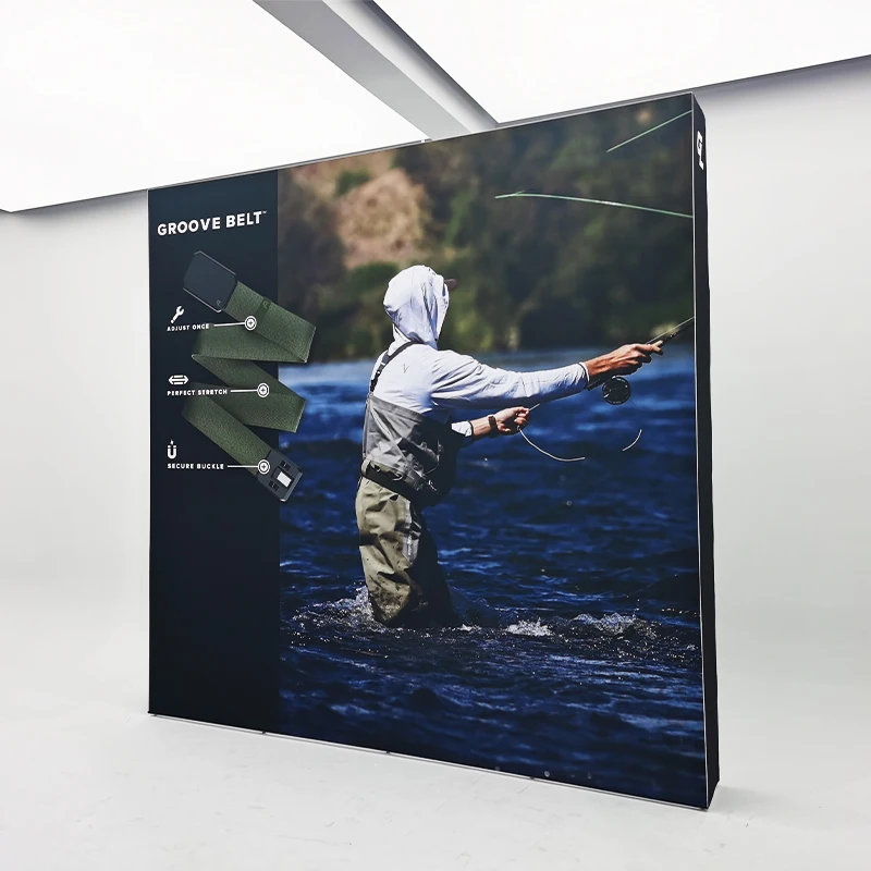 Présentoir de cabine d'exposition commerciale pliante en aluminium, tissu de Tension 10x10 pieds ou 10x20 pieds pour exposition