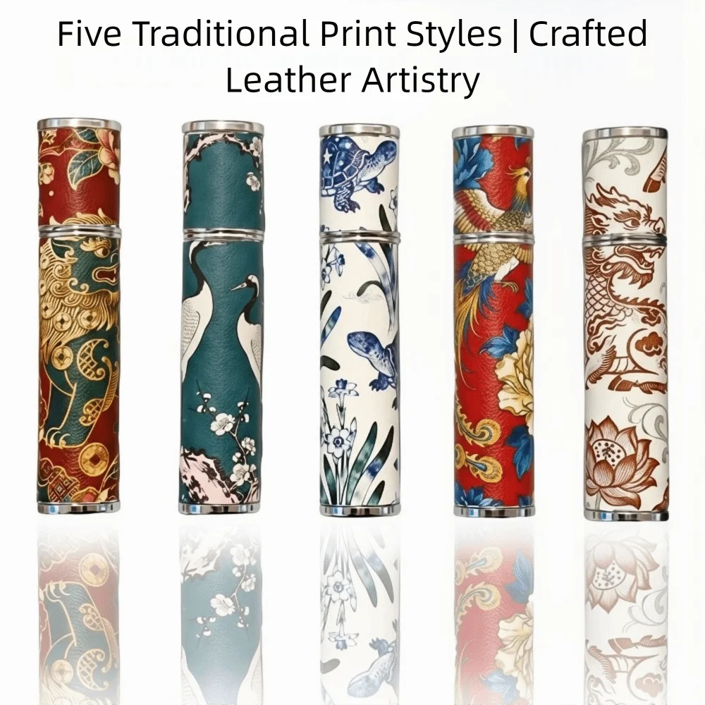 Portable PU Leather Perfume Bottle 10ml Cartoon Spray Bottle Leak-proof Refillable Perfume Atomizer Bottle Travel