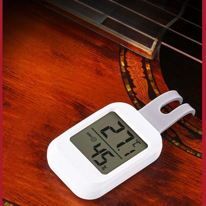 Mini Guitar Humidifier Portable Temperature and Humidity Meter Gauge Lightweight for Acoustic Classical Electric Guitar