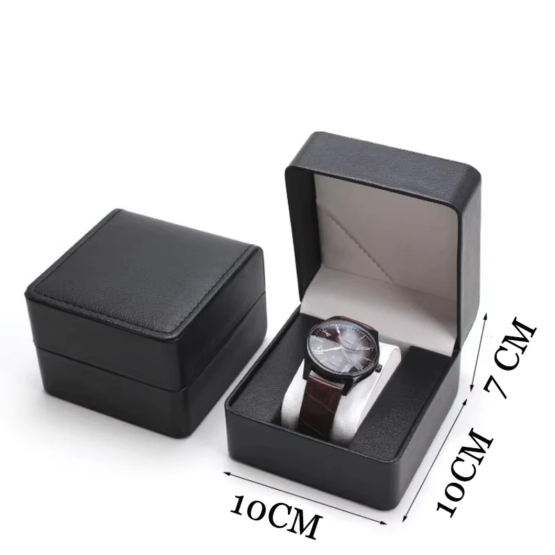

Single Watch Gift Box With Pillow Pu Leather Watch For Men And Women's Travel Gifts Storage Box Jewelry Accessories Packag Boxes