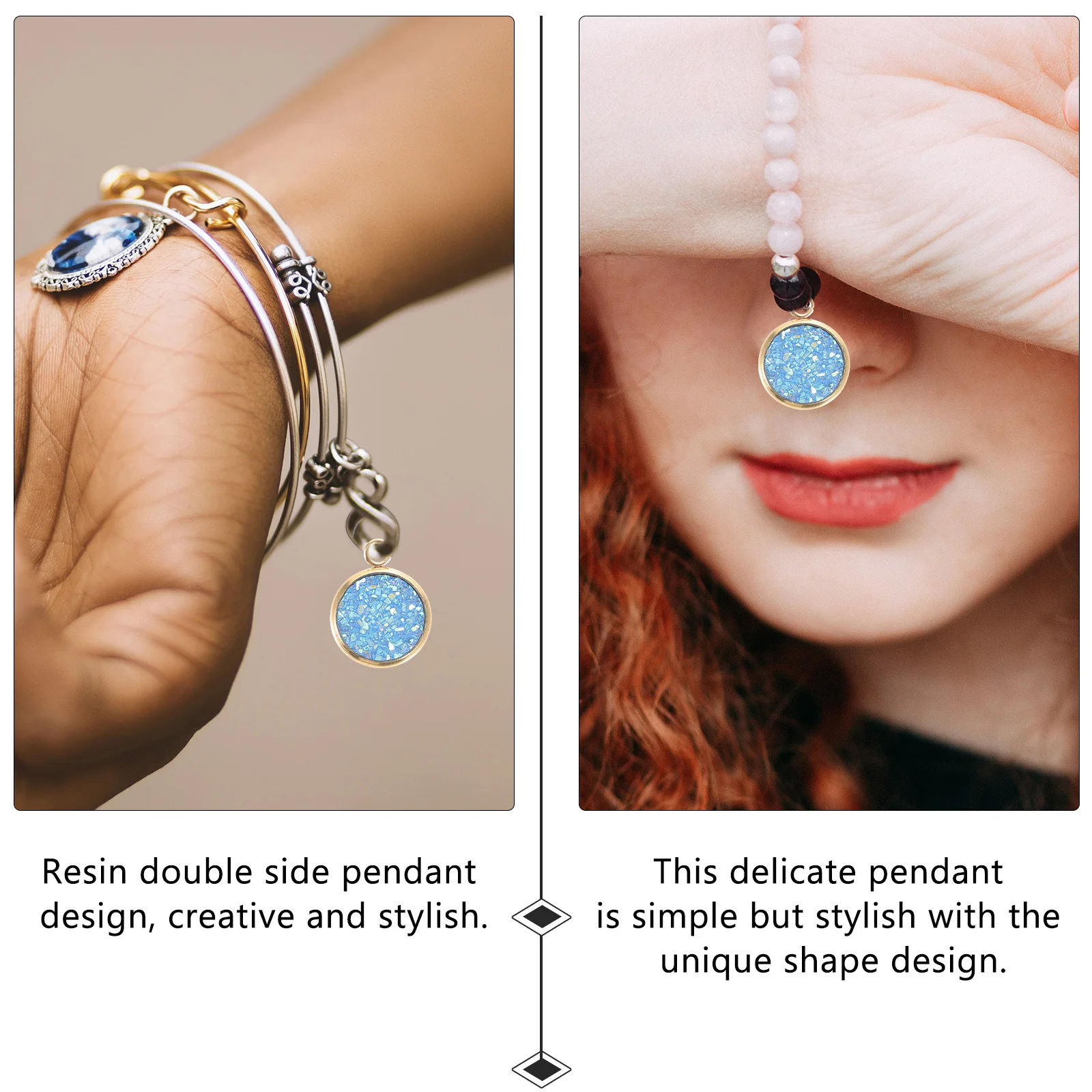 

5 шт., имитация смолы, хрустальный кулон, DIY ожерелье, браслет, разъем, креативные ювелирные изделия, подвесной кулон, аксессуар