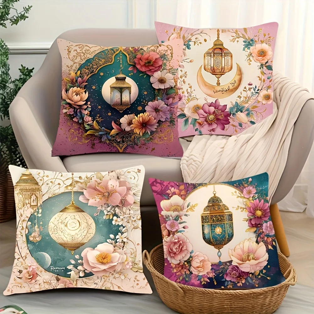 

Набор декоративных наволочек с цветочным узором для дома: чехлы для подушек с рисунком, подходят для дивана, спальни, автомобиля