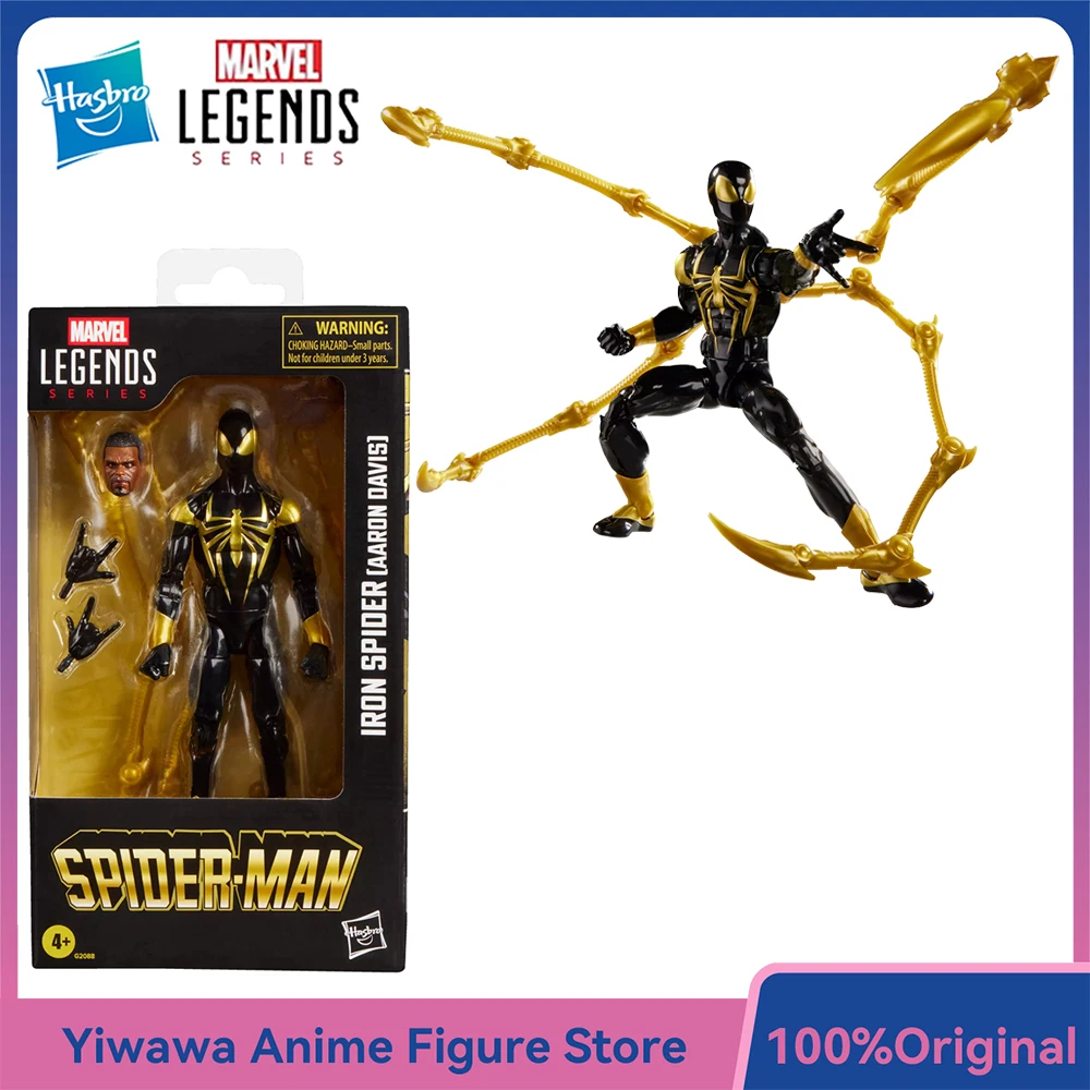 

Оригинальная новая фигурка Hasbro Marvel Legends Series Avengers Iron Spider (Аарон Дэвис) 15 см, модель игрушки в стиле аниме, Человек-паук