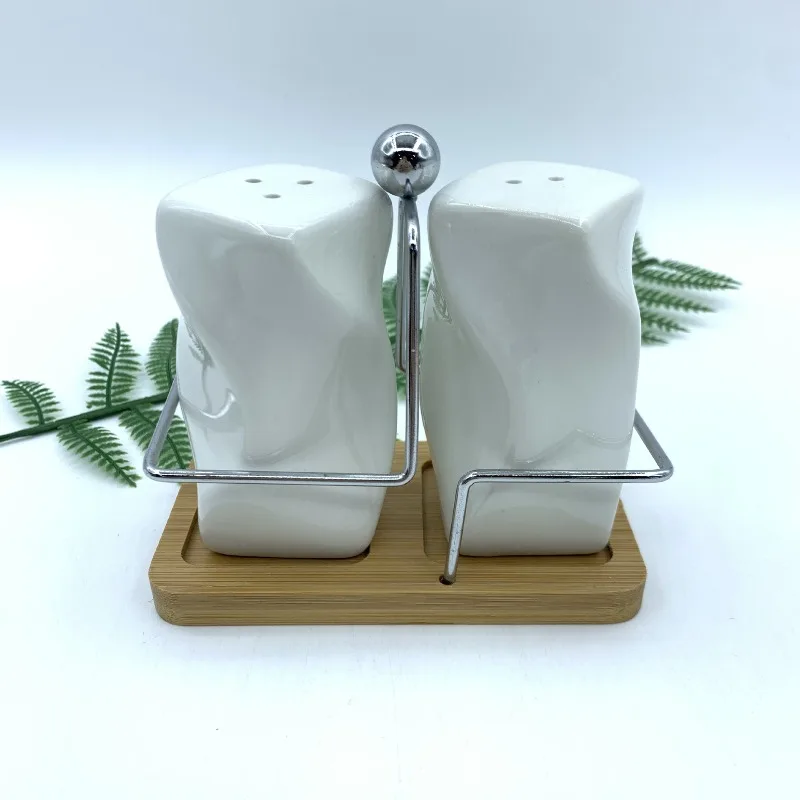 Nordic Ceramic Spice Jar Seasoning Box Creative Embossed Pepper Shaker Set Ceramic Salt Shaker Home Kitchen Flavoring Utensils