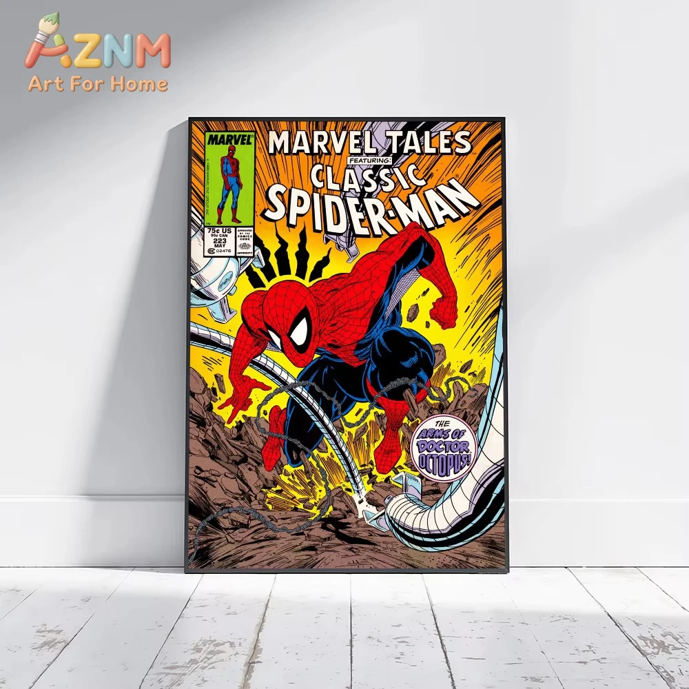 Watercolor Spiderman Graffiti Art Good Quality Prints And Posters HD Quality Poster Wall Art Painting Study Home Decor view 4