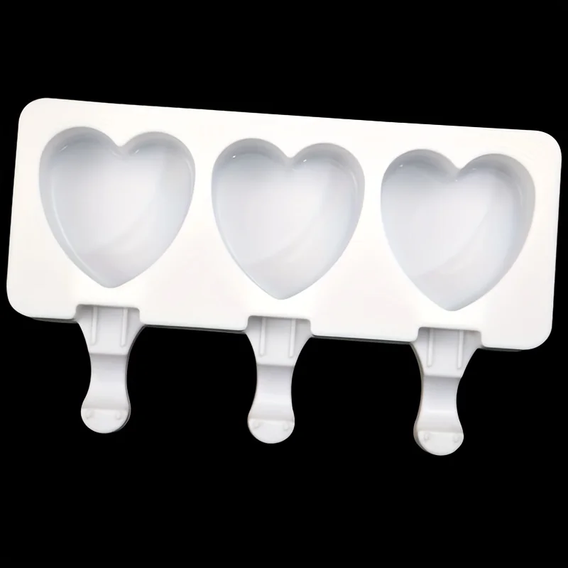 1pc, Heart-Shaped Silicone Ice Cream Mold for Perfect Popsicles and Ice Cubes - Ideal for Parties and Bars