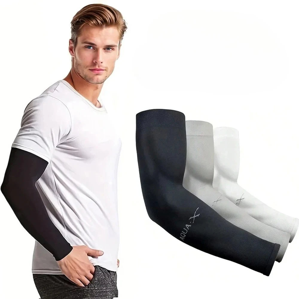 Fashion Sun Ice Silk Sleeves Unisex Summer Sun Protection Arm Sleeves Suitable Outdoor Sports entertainment sunscreen sleeves