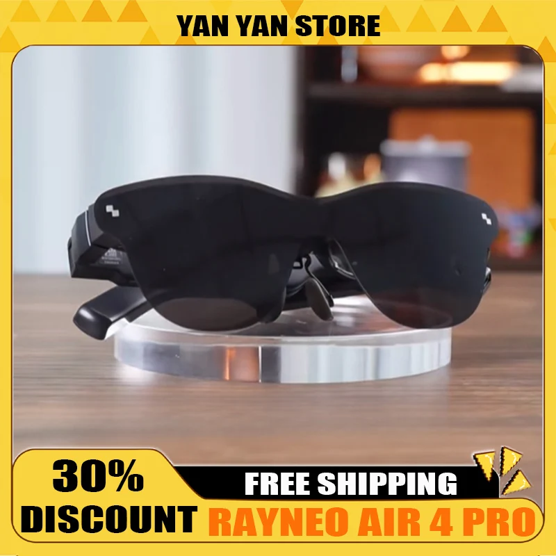 Rayneo Air 4 Pro HDR10 Smart AR Glasses 3G Voice Control IPX-5 Waterproof 4K Video Capture Head-Mounted XR Support DP Agreement