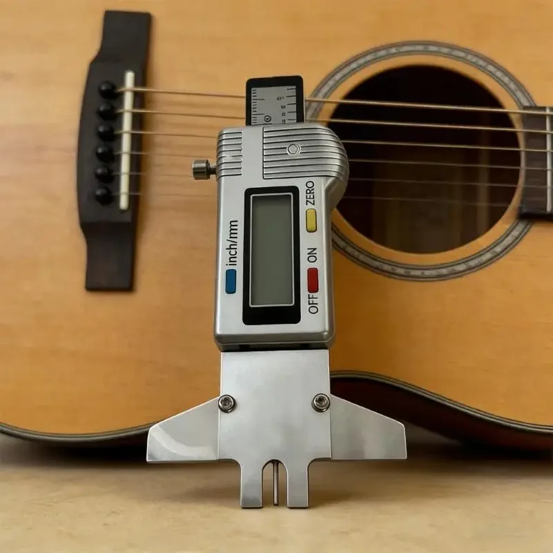 

Fixed Lock Digital Guitar Action Gauge with LCD Screen Design for Folk Electric Classical Guitar Stable Accurate Reading