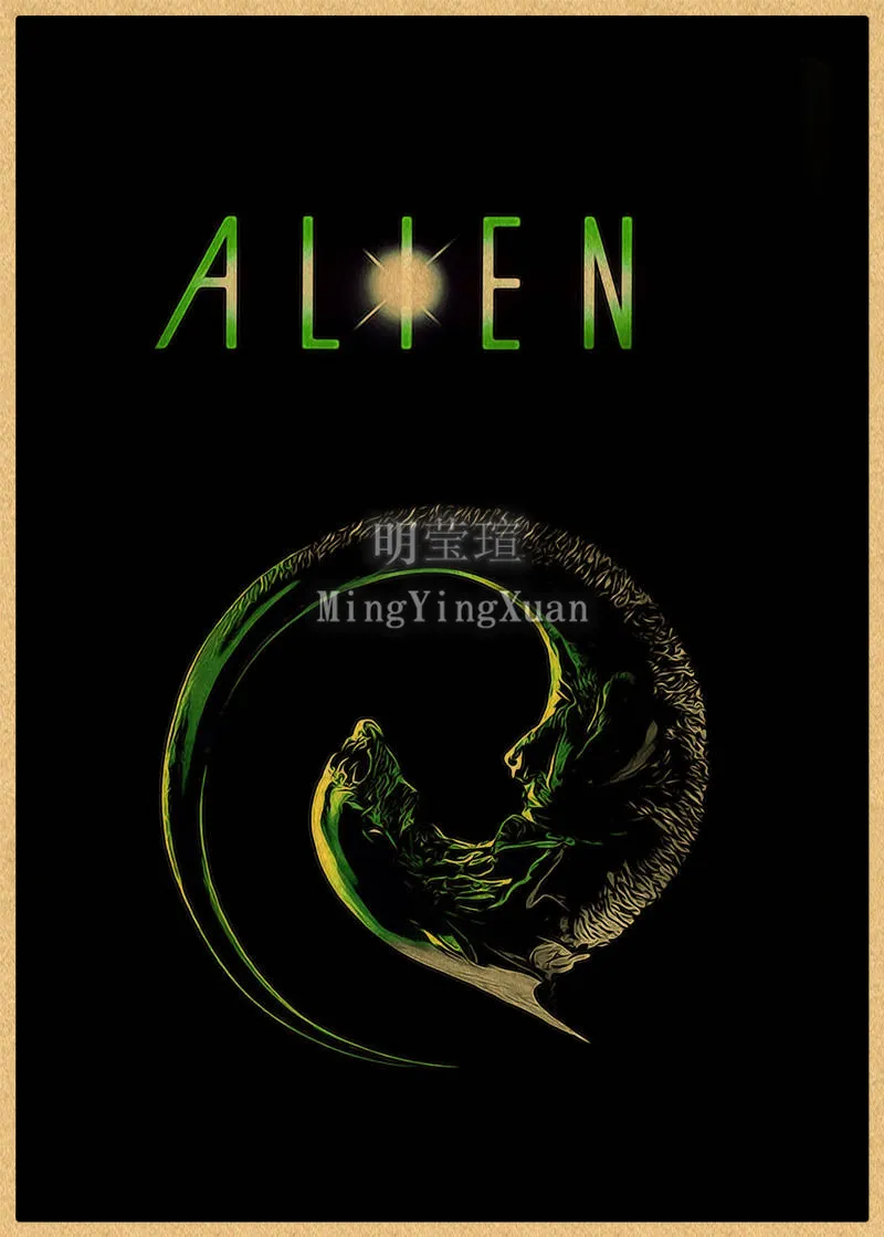 American Space Film Alien 1979 Poster Kraft Paper Retro Wind Poster Wall Art Painting Study Living Room Decorative Painting gift