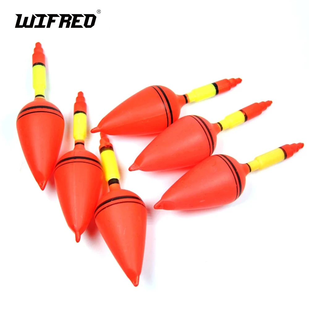 6PCS about 50g Buoyancy Big Belly Plastic Sea Fishing Float with hole Plastic Long cast rod Fishing float bobbers