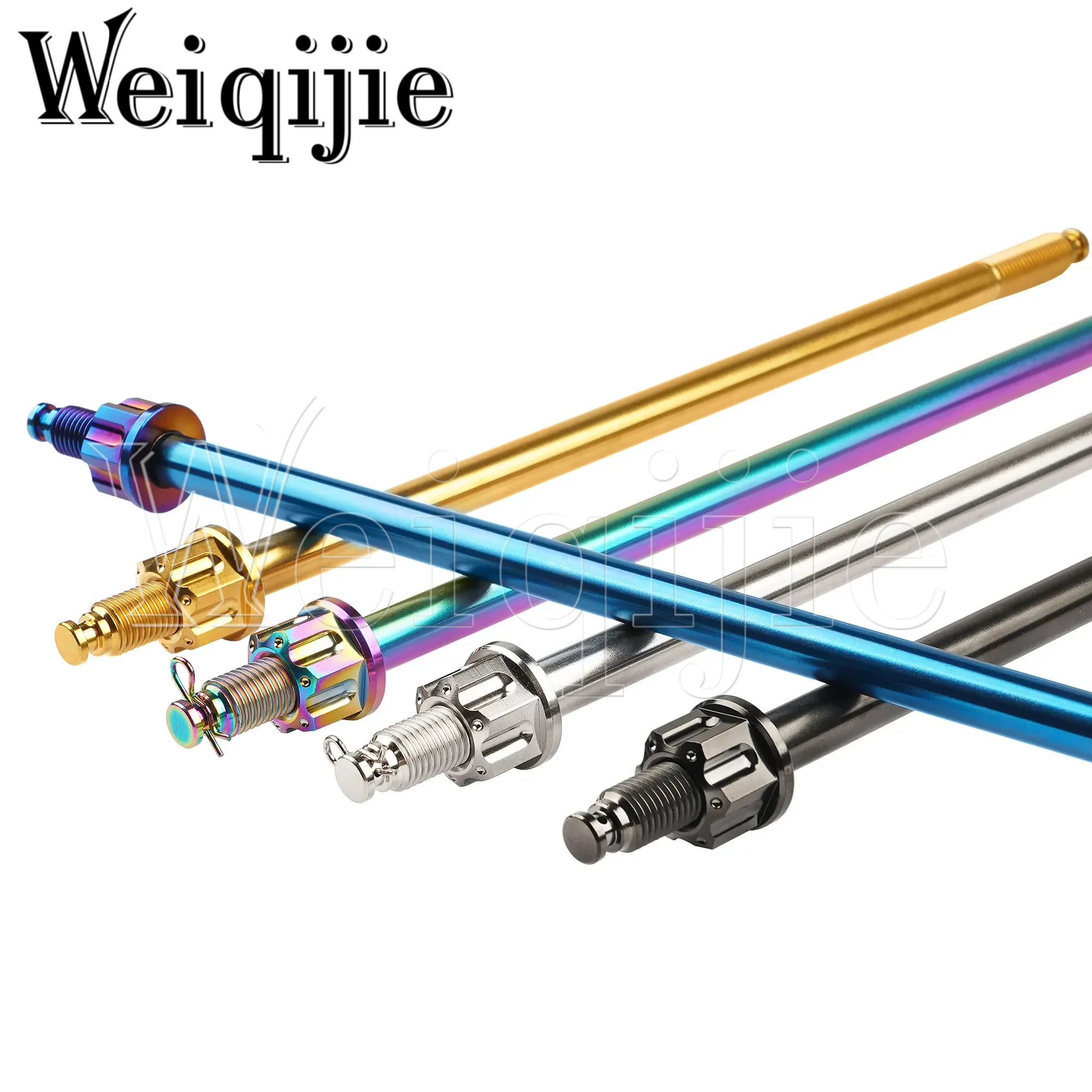 Weiqijie Titanium Bolt Front Axle Core M10 Length 280mm Pitch1.25mm for Motorcycle Front Axle Center Modification Accessories