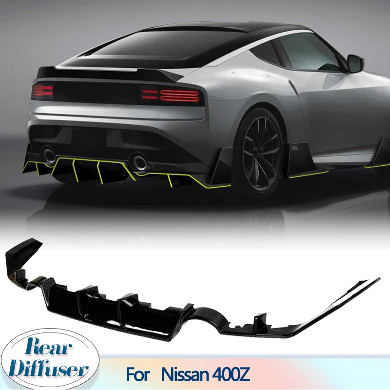 

Car Rear Diffuser Lip for Nissan 400Z 2023 Dry Carbon Rear Bumper Diffuser Lip Chin Spoiler Guard