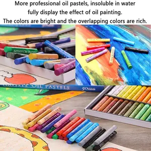 Mungyo-Artist Oil Pastel set, professional painting, graffiti design, art crayons, washable, round, non-toxic rods, 12, 25, 50 8 Main Sales Pastel Oleoso - №2