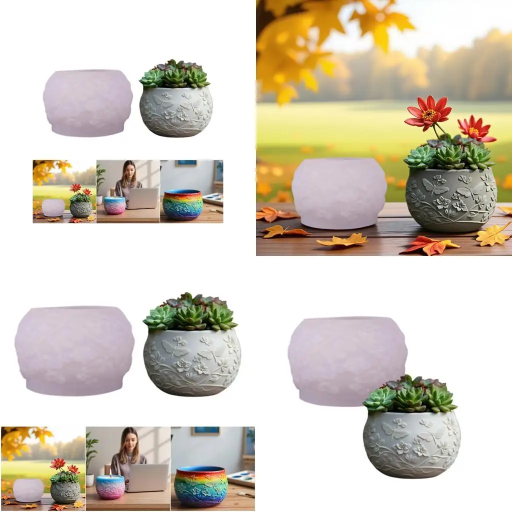 

J78F Dragonflies Embossed Silicone Mold Silicone Texture Suitable for Resin Crafts Jewelry Holder and Planter