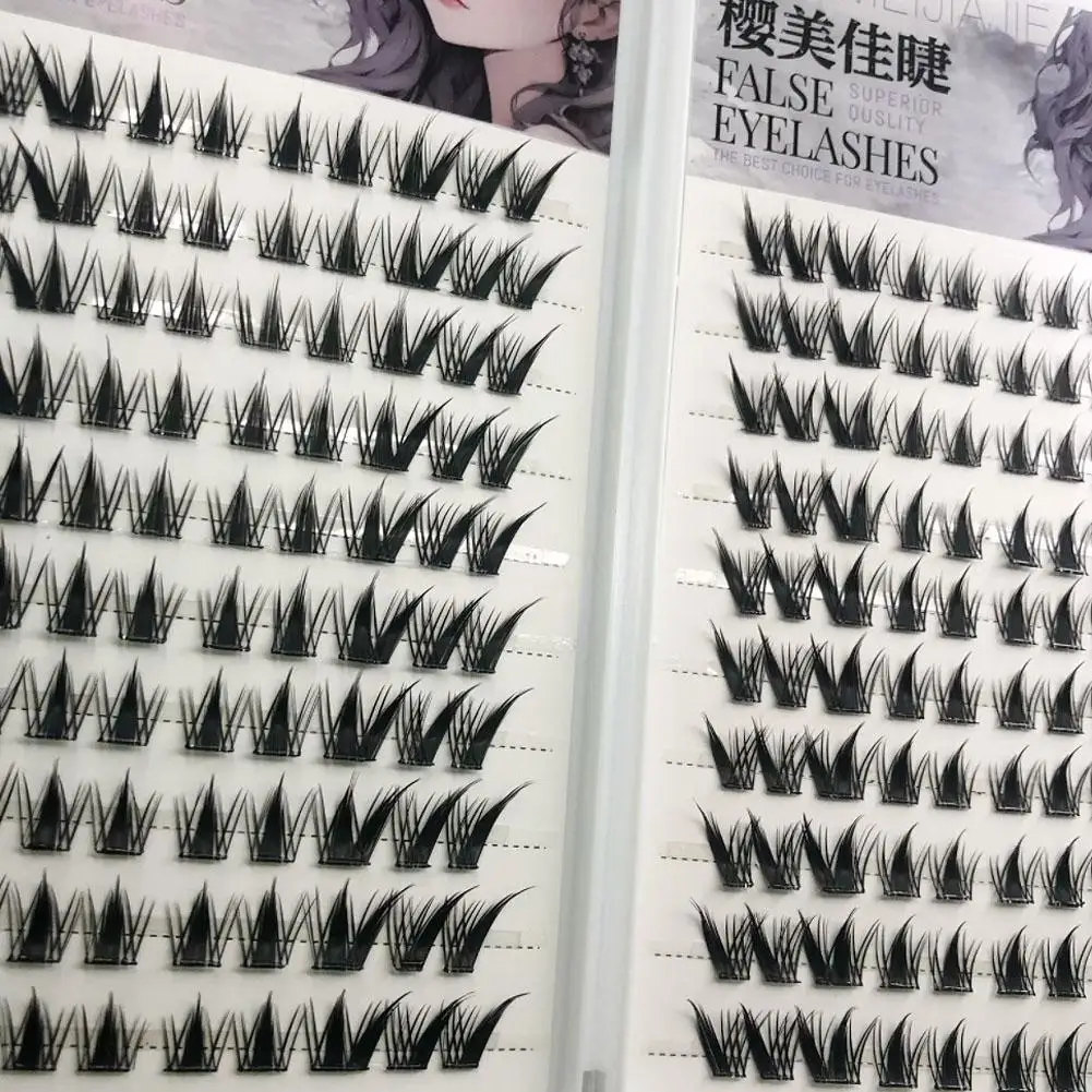 ขนตาปลอมสไตล์เกาหลี ไม่ต้องใช้กาว ความจุเยอะ หนาแน่น ดูเป็นธรรมชาติ สไตล์ฟ็อกซ์  ขนตาการ์ตูน อุปกรณ์แต่งหน้า