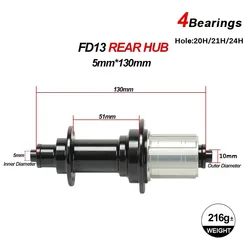 Road bike hub accessories parts freehub  Ultra Light  FD13 Road Bike V/Rim Brake J-Bend 16/20/24 Hole QR *100mm QR *130mm HG XDR