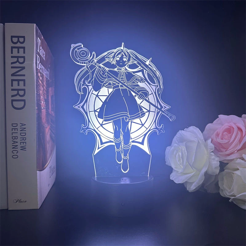 

Аниме Frieren Beyond Journeys End акриловый светодиодный ночник аниме фигурка Frieren 3D цветной свет украшение комнаты собирать подарок