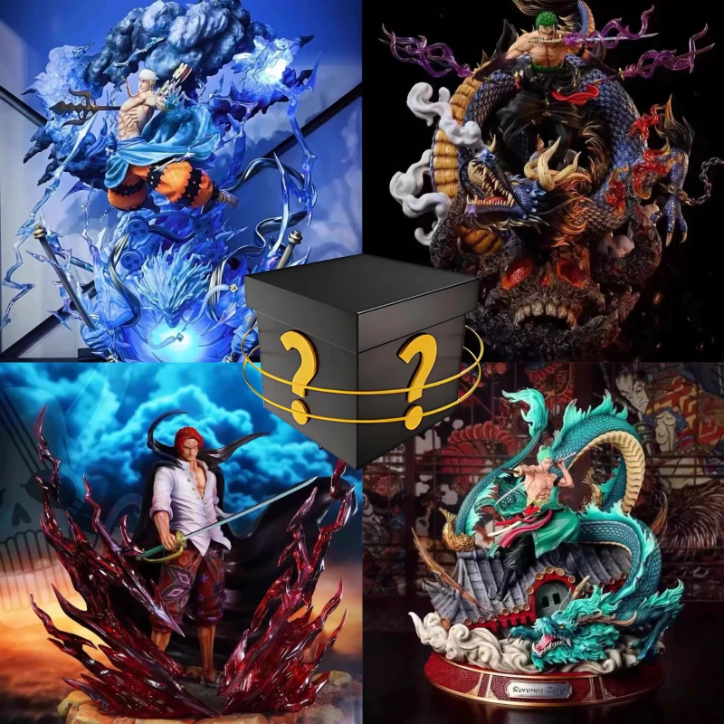 

One Piece blind box anime figures collectible PVC model toys Luffy Zoro Shanks Ace Rayleigh random mystery surprise gift for fan
