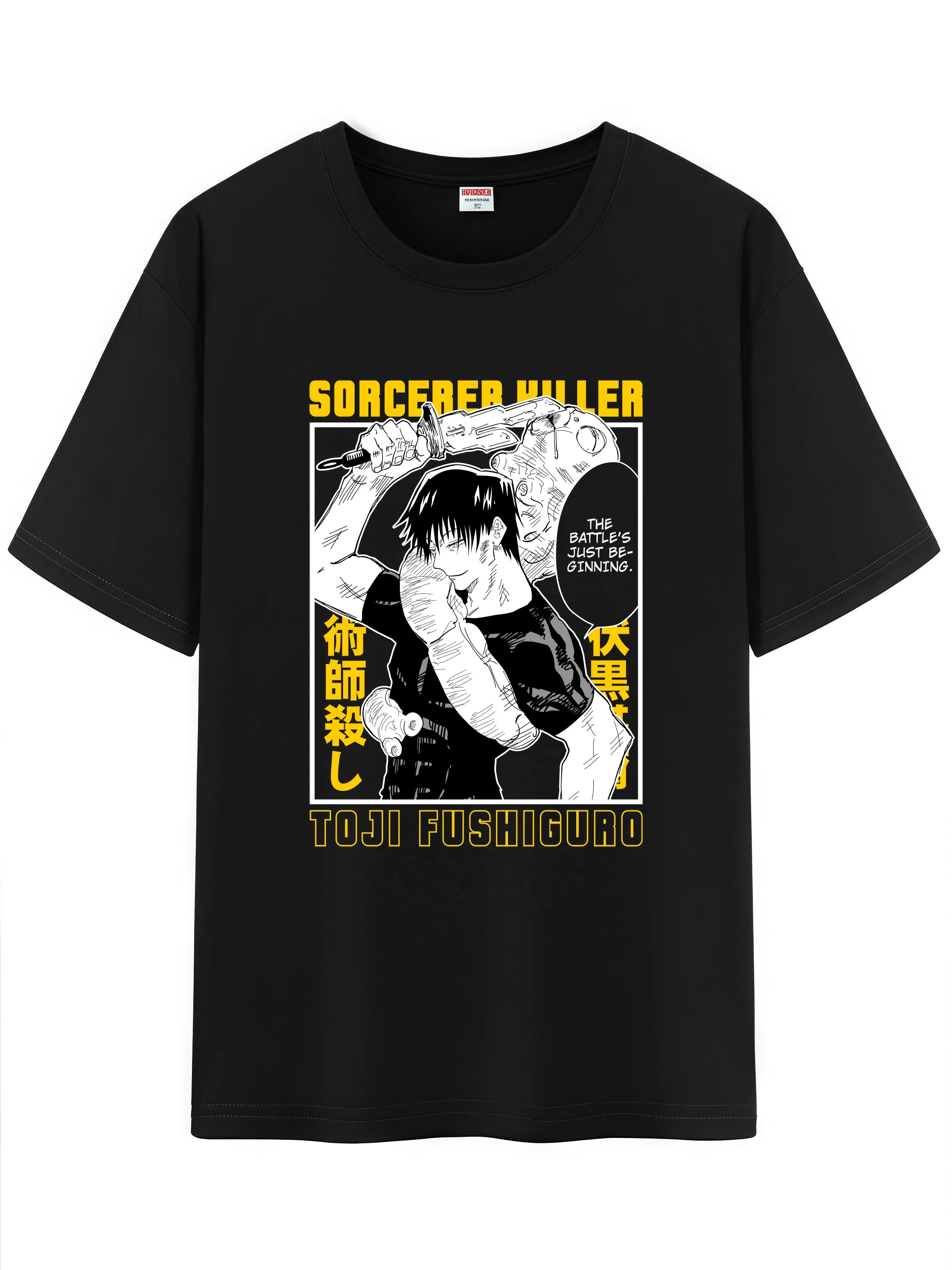 

Unisex Anime Character Pattern Cotton T-Shirt,JJK Jujutsu Kaisen Character Impression Short Sleeve Tee Shirt