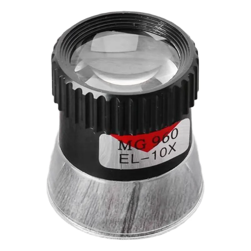 ABJN-Jeweler Lupa Kieszonkowa 10X z Oczkiem do Biżuterii, Szkiełko Powiększające do Naprawy Zegarków, Monet, Kamieni Szlachetnych, Znaczków