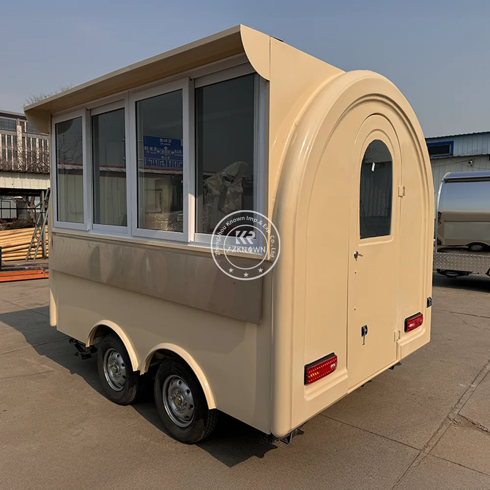Mobile Kitchen Ice Cream Bakery Trailer Caravan Fast Food Traile Restaurant Street Food Truck With Grill And Fryer